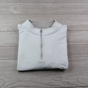 Peter Millar Perth Quarter Zip Pullover Men's XXL 2XL Light Gray Golf